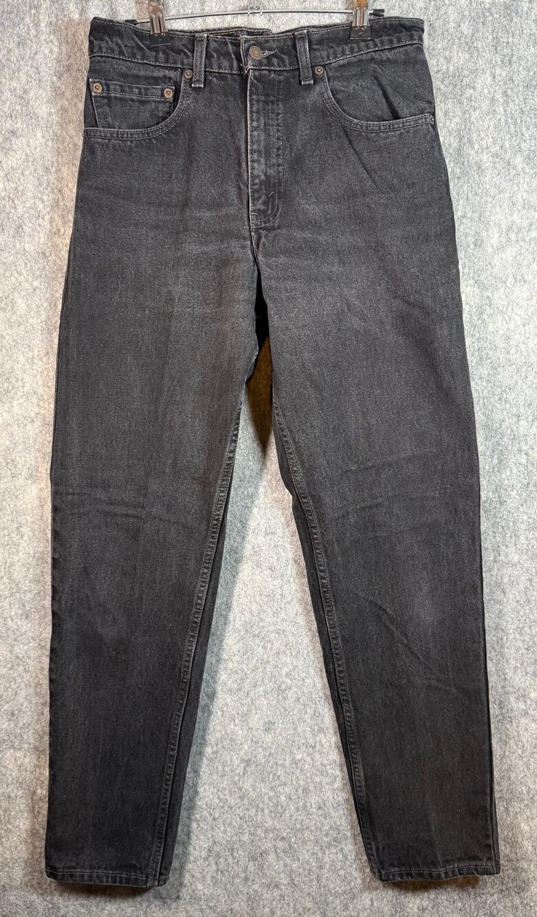 Vintage Levi's Mens 550 90's Black Relaxed Fit Tapered Leg Jeans 31x32